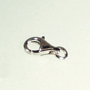 Lobster clasp, platinum colored 11mm