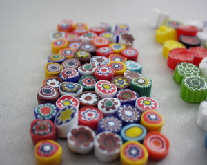 rondelles MILLEFIORI d:05-06mm, 100g rondelles MILLEFIORI d:05-06mm, 100g