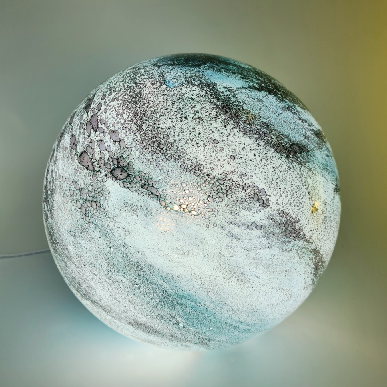 Lamp ball blue marbled 28cm Lamp ball blue marbled 28cm