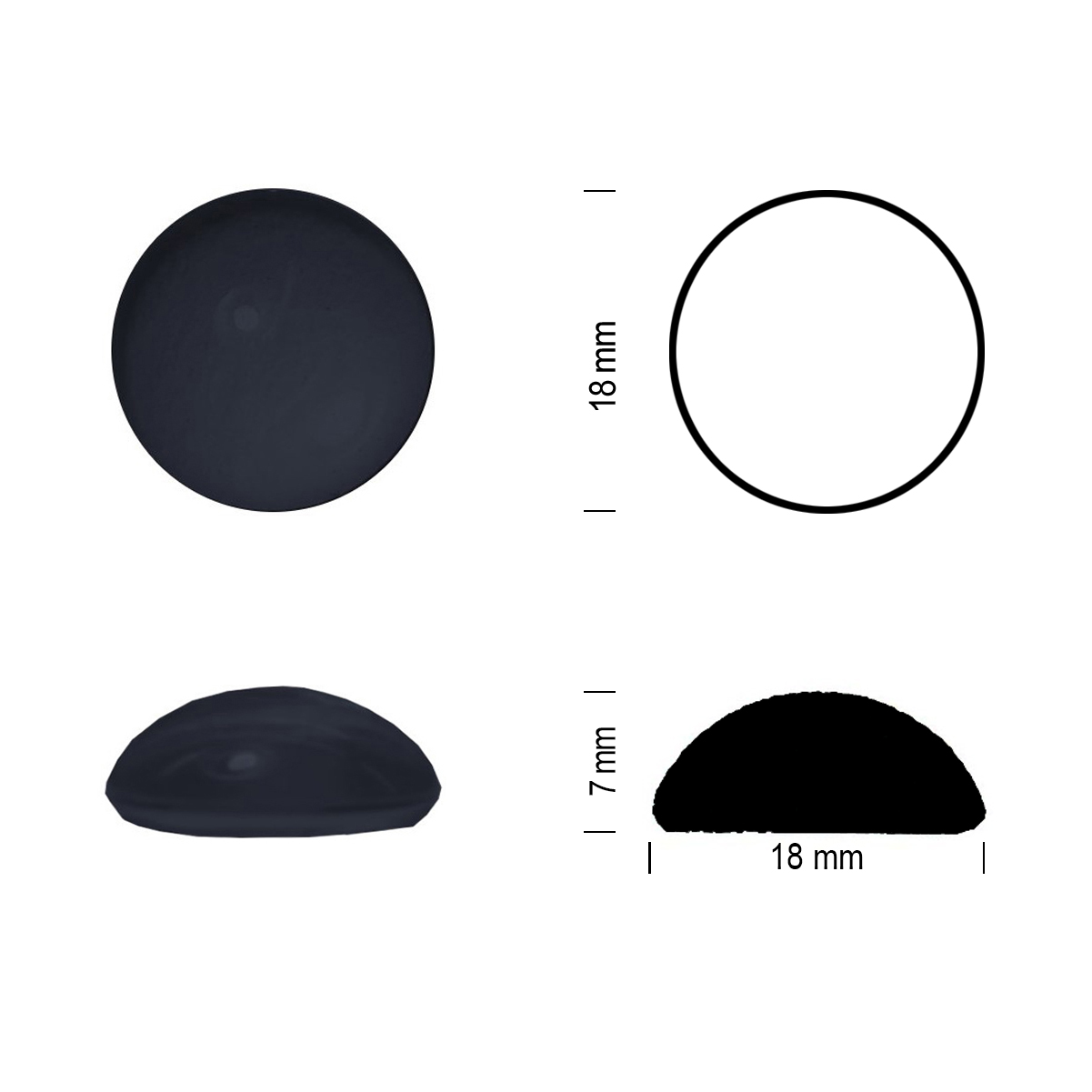 Jewel 18mm black Jewel 18mm black