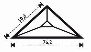 Bevel Triangle 2 x 2 x 3" Bevel Triangle 2 x 2 x 3"