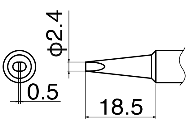 HAKKO soldering tip T19-D24 HAKKO soldering tip T19-D24