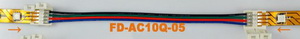 LED-connector for RGB 10mm, +wire +connector