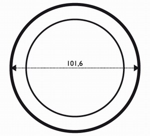 Bevel Circle D: 4"