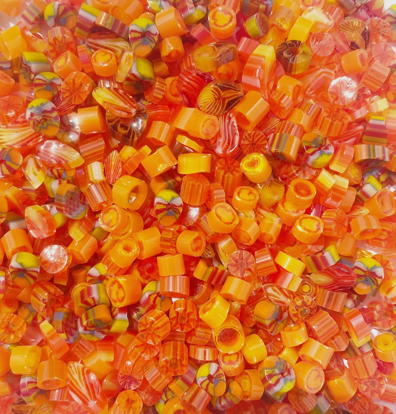 TGE Murrine COE96 Orange Mix TGE Murrine COE96 Orange Mix