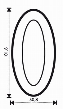 Bevel Oval 2 x 4" Bevel Oval 2 x 4"