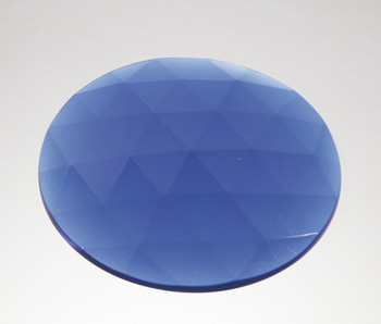 Jewel Faceted Round 25 cobalt blue