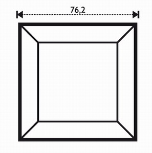 Glue chip bevel 3 x 3" Glue chip bevel 3 x 3"