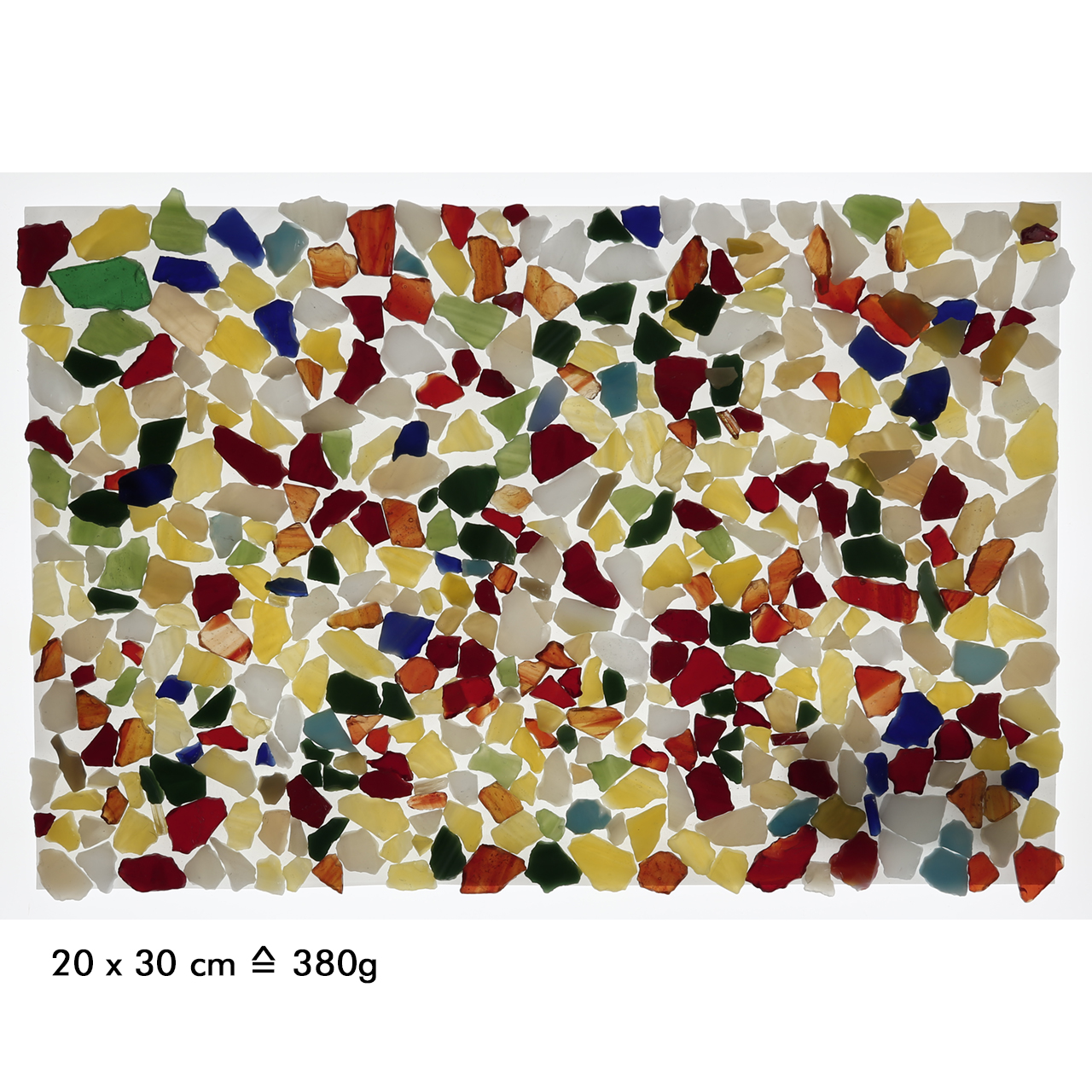Mosaico de vidrio S triturado opal de color 400g Mosaico de vidrio S triturado opal de color 400g