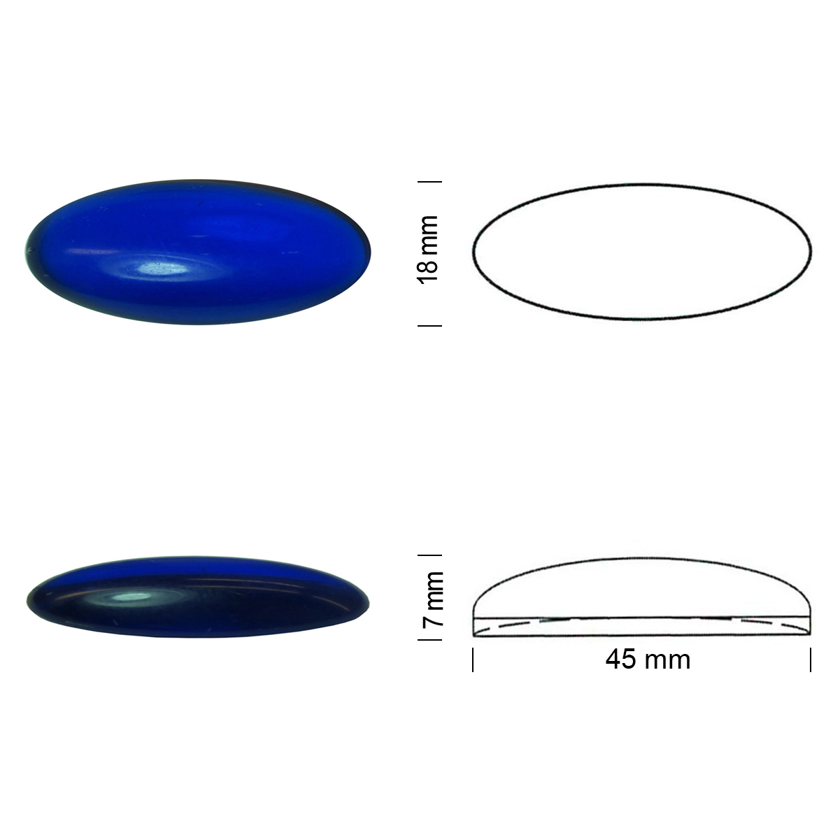 Jewel 45/18 cobalt blue Jewel 45/18 cobalt blue