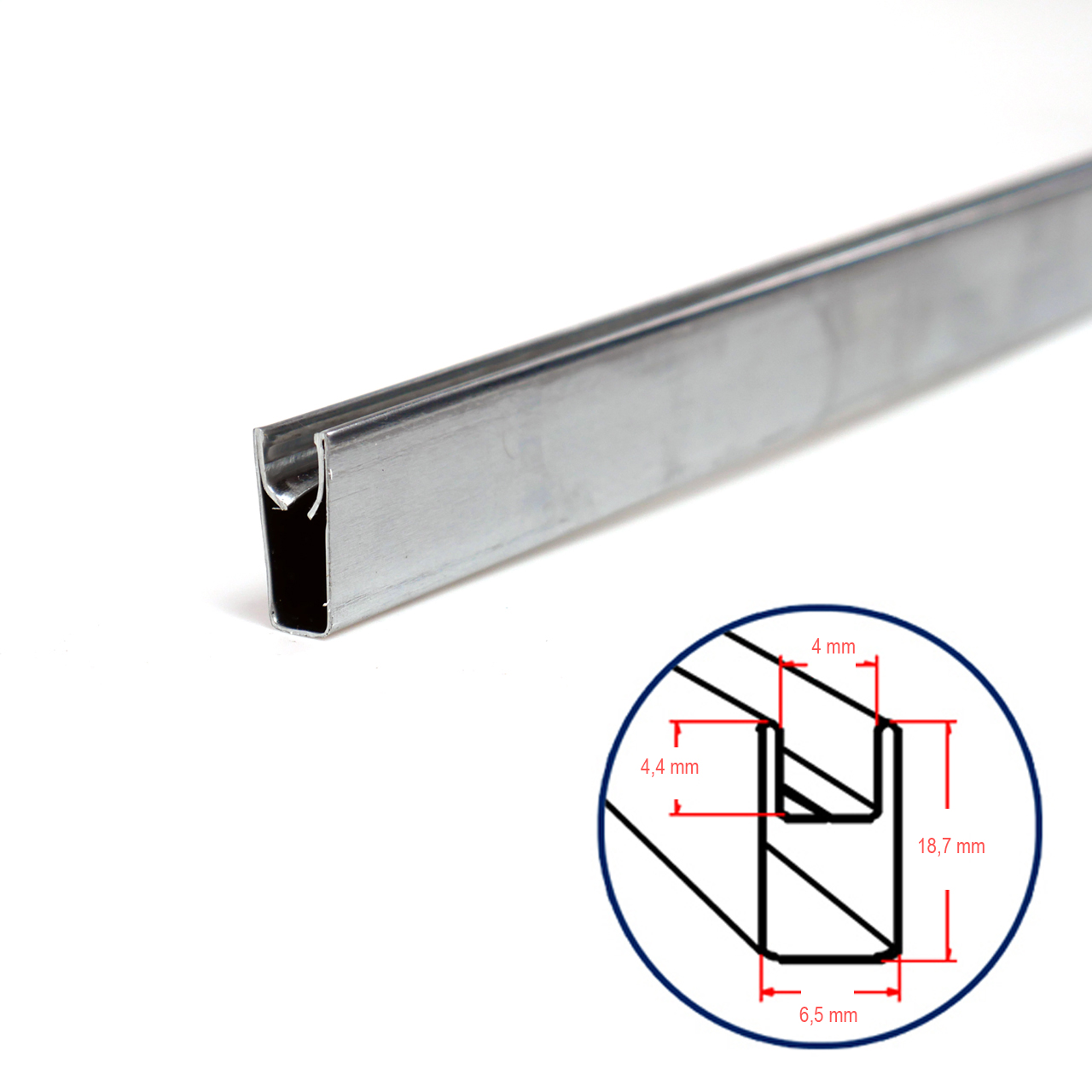 Zinc Border Channel ca. 6,5 x 18,7 mm, ca. 1,8 m Zinc Border Channel ca. 6,5 x 18,7 mm, ca. 1,8 m