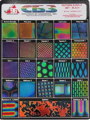 CBS Dichroic S1009 black sample set pattern COE96 CBS Dichroic S1009 black sample set pattern COE96