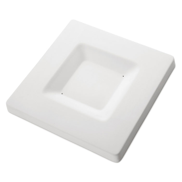 Fusingform 23x23x2cm Teller Quadrat runde Ecken