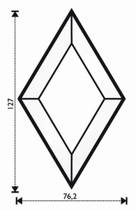 Mirror-Bevel Diamond 3 x 5" Mirror-Bevel Diamond 3 x 5"