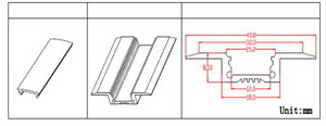 Alu-Profil, WD04, Cover clear or opal, 2 meter