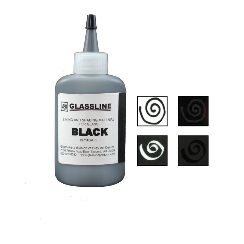Glassline Farbstift GA02 schwarz 56g