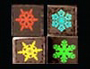 Snowflakes 1/2" COE 96 1,5mm