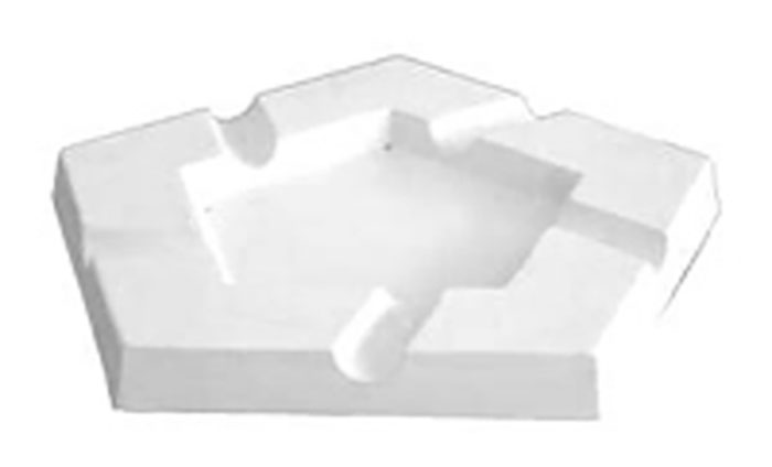 Fusingform 25x25x1cm Aschenbecher Fünfeck Fusingform 25x25x1cm Aschenbecher Fünfeck