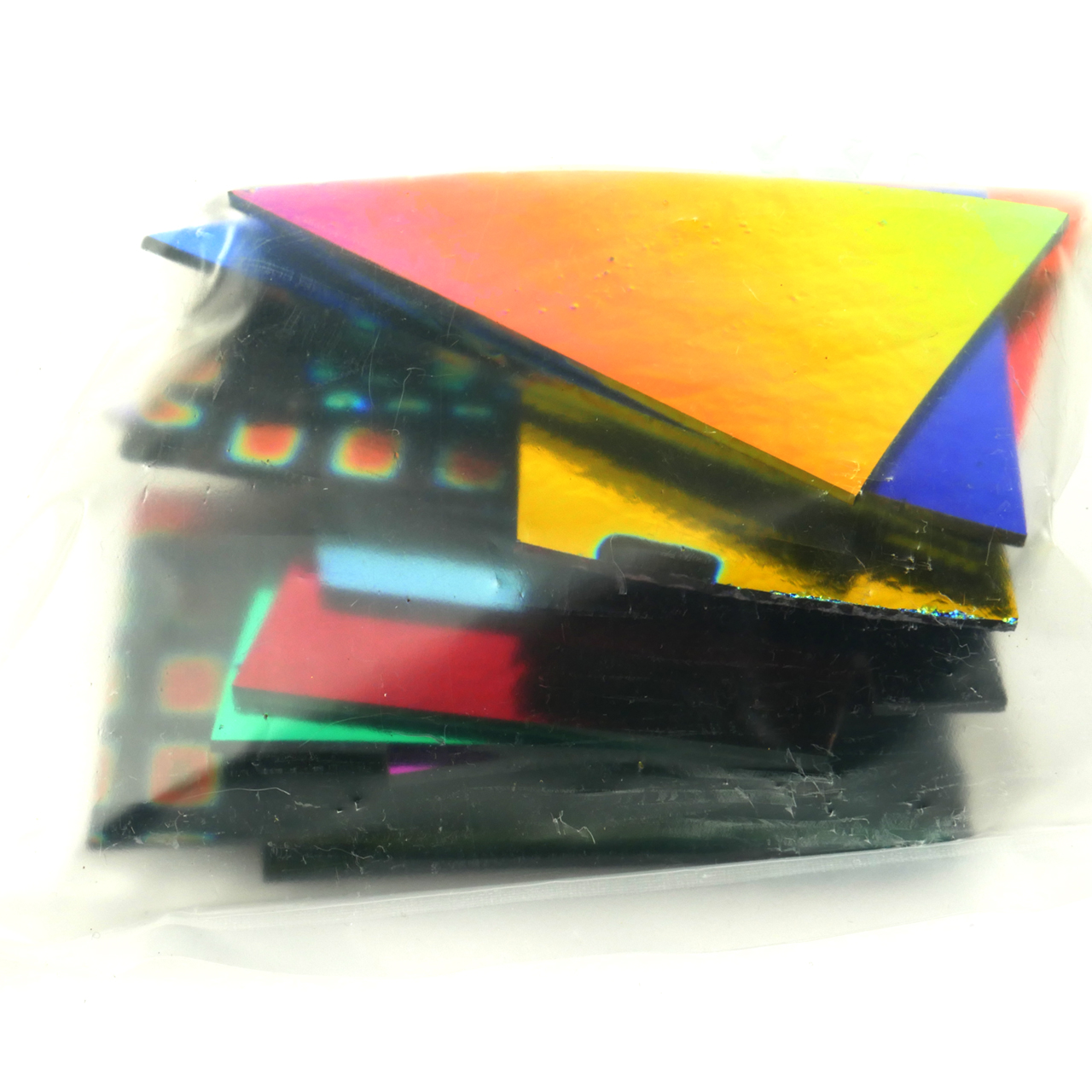 Chatarra dicroica COE90 negra Bullseye 1,5mm 0,45 KG Chatarra dicroica COE90 negra Bullseye 1,5mm 0,45 KG