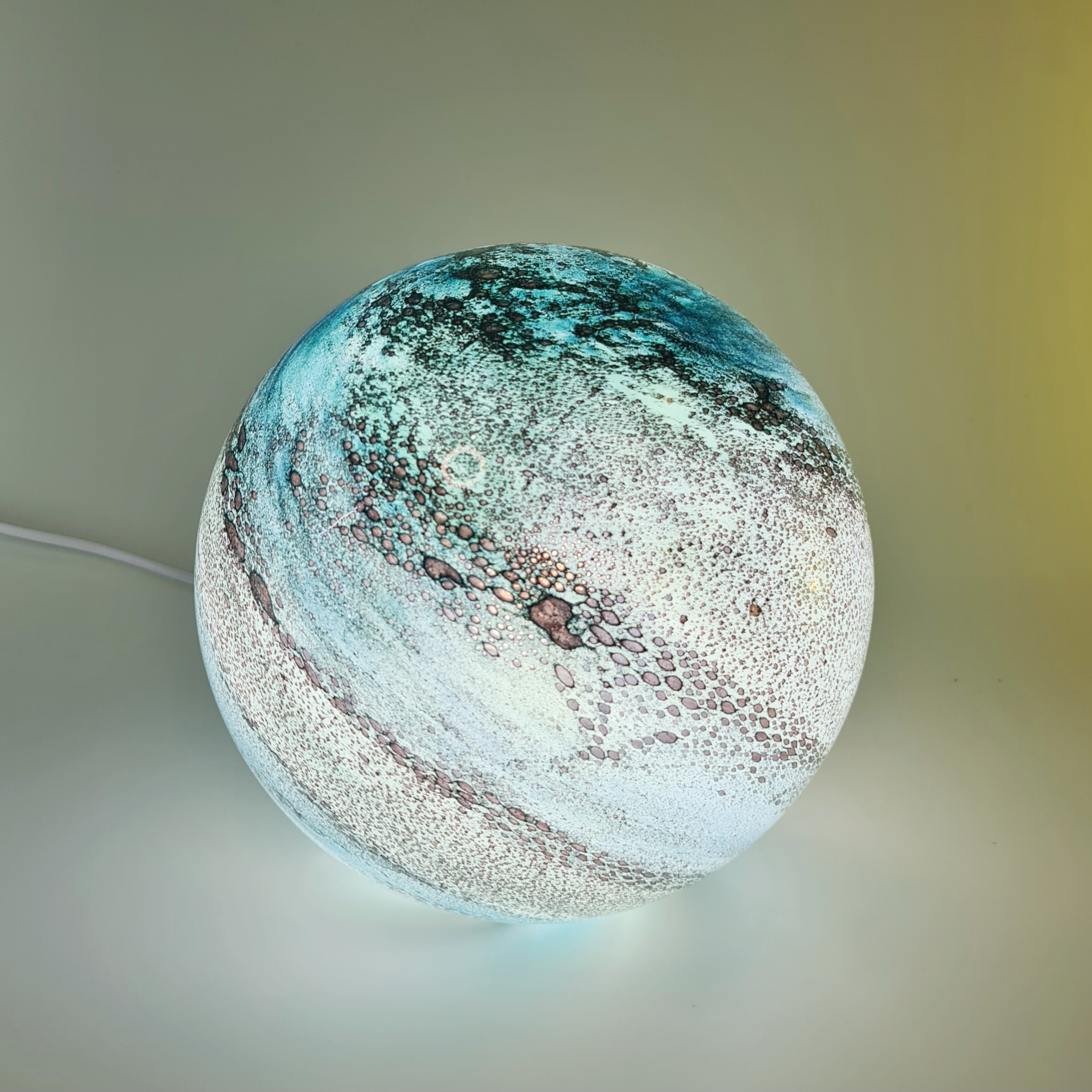 Leuchte Kugel blau marmoriert 22,5cm Leuchte Kugel blau marmoriert 22,5cm