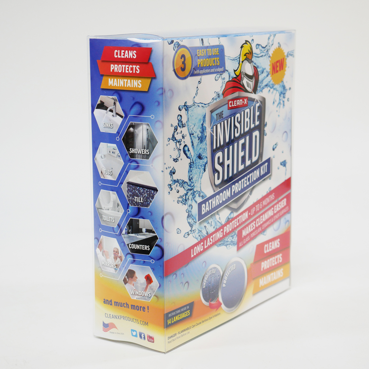 INVISIBLE SHIELD® Kit de protección para el baño: Limpiar, Proteger, Mantener INVISIBLE SHIELD® Kit de protección para el baño: Limpiar, Proteger, Mantener