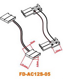 LED-connector for 12mm, +wire +connector