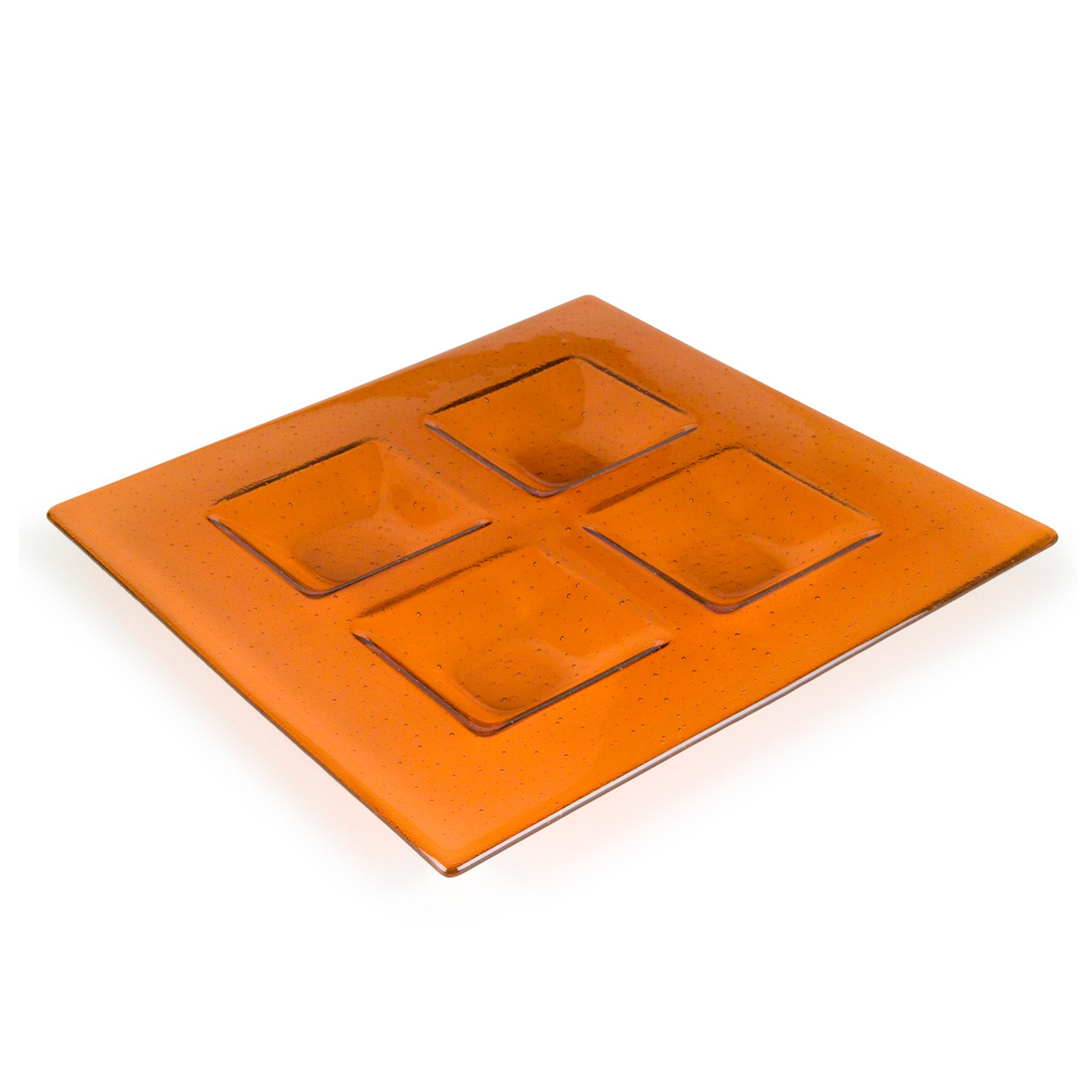 Molde Fusing 33x33x3cm Fuente con 4 cuadrados Molde Fusing 33x33x3cm Fuente con 4 cuadrados