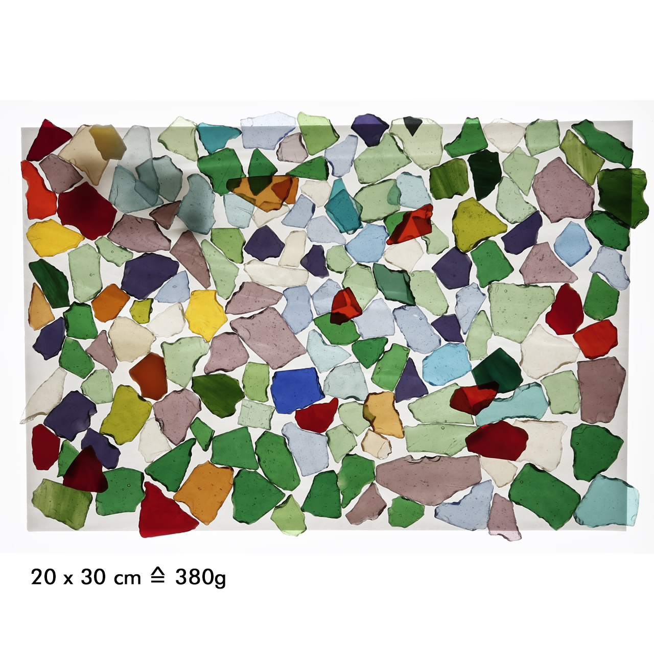 Mosaico de vidrio M triturado color transparente 1kg Mosaico de vidrio M triturado color transparente 1kg