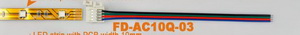 LED-connector for RGB 10mm, with wire