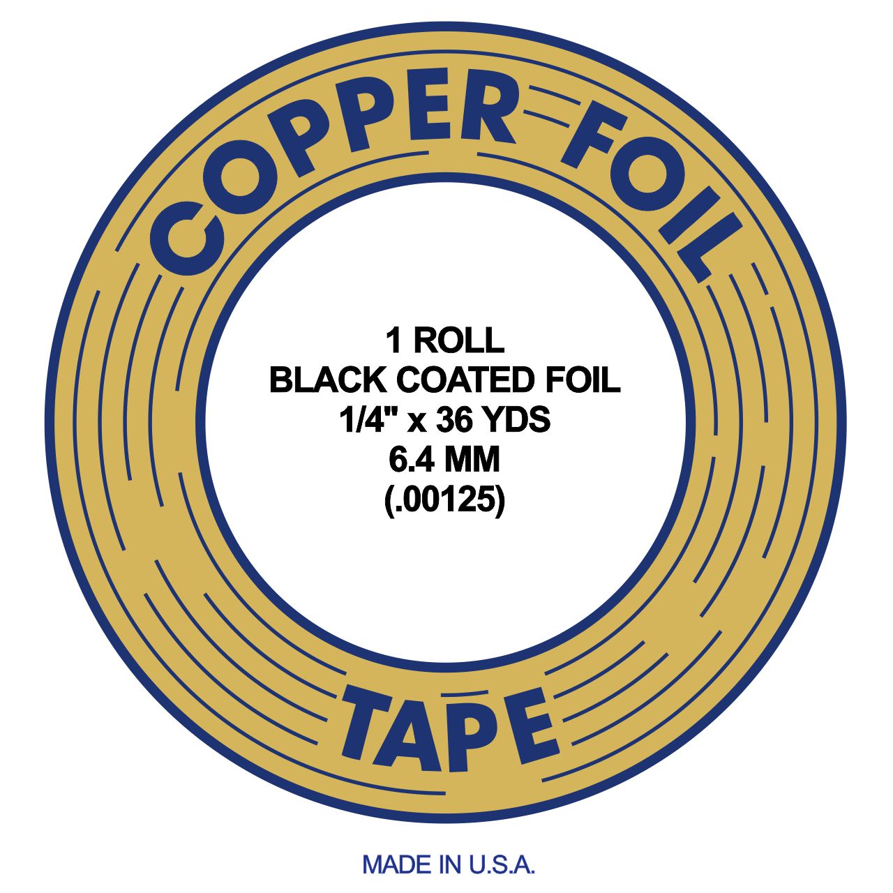 EDCO Copper Foil black 1/4" 6,4mm EDCO Copper Foil black 1/4" 6,4mm