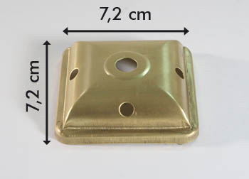 Cap square brass 7,2cm Cap square brass 7,2cm