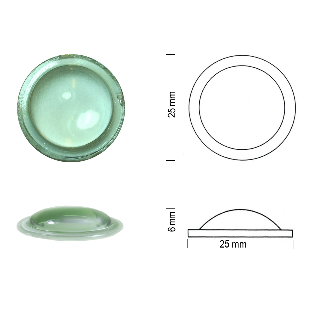 Bulleyes 25mm clear Bulleyes 25mm clear