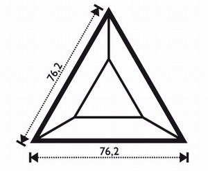 Bevel Triangle 3 x 3 x 3" Bevel Triangle 3 x 3 x 3"