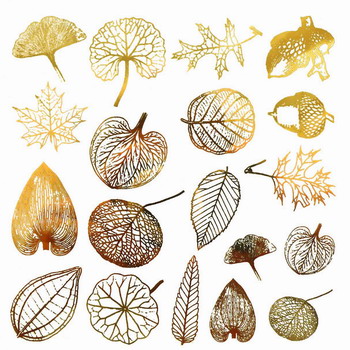 Fusing Decal small Leaves Gold Fusing Decal small Leaves Gold