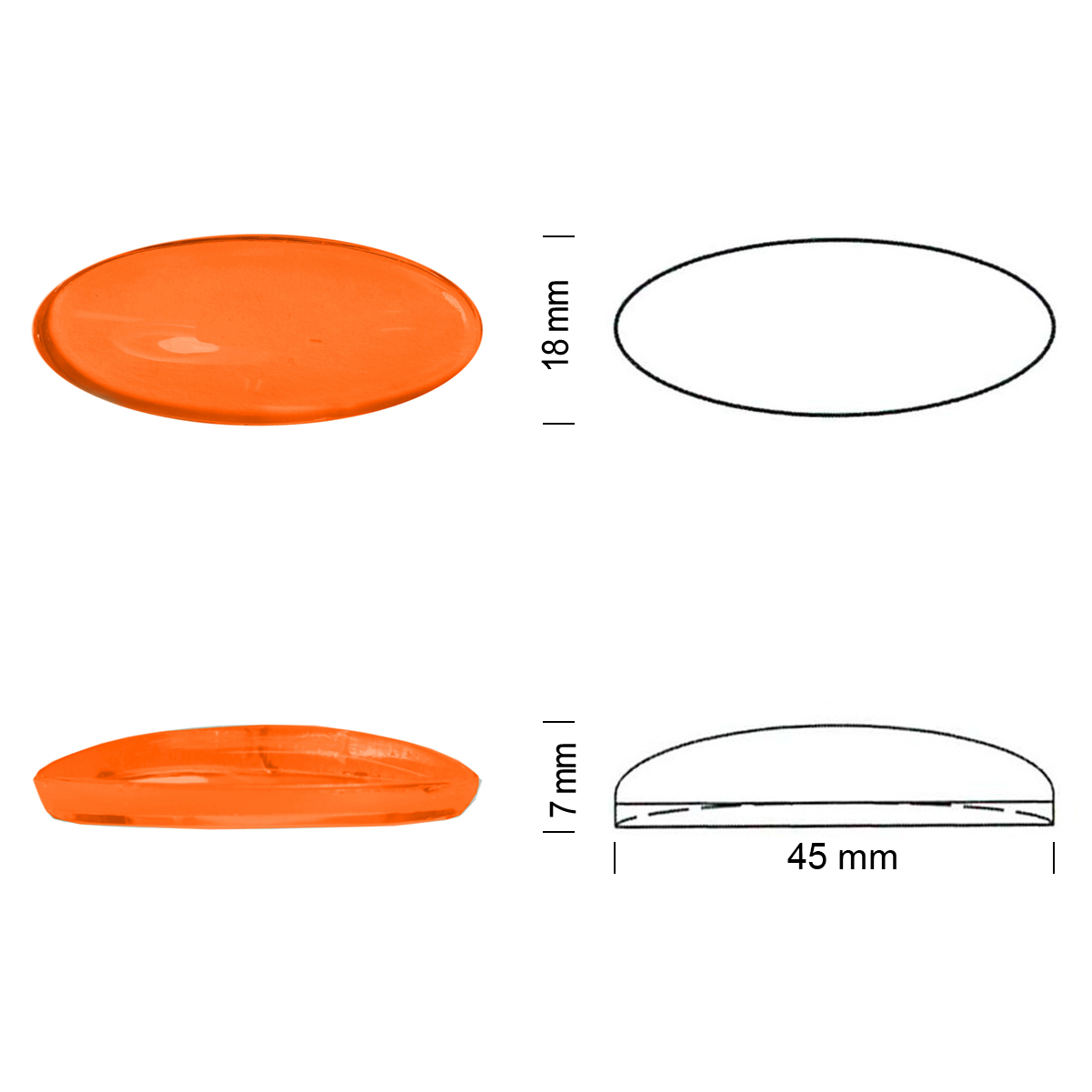 Jewel 45/18 orange Jewel 45/18 orange