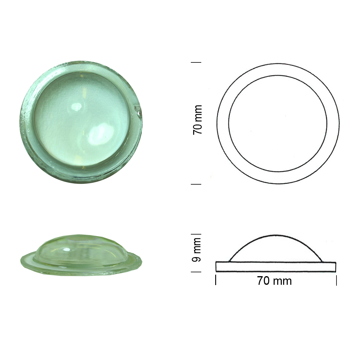 Bulleyes 70mm clear Bulleyes 70mm clear