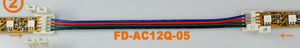 LED-connector for RGB 12mm, +wire +connector