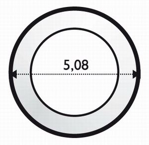 Mirror-Bevel Circle D: 2" Mirror-Bevel Circle D: 2"