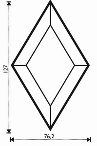 Bevel Rhombus 3 x 5" Bevel Rhombus 3 x 5"