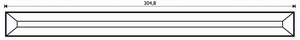 Bevel Straight 1 x 12"