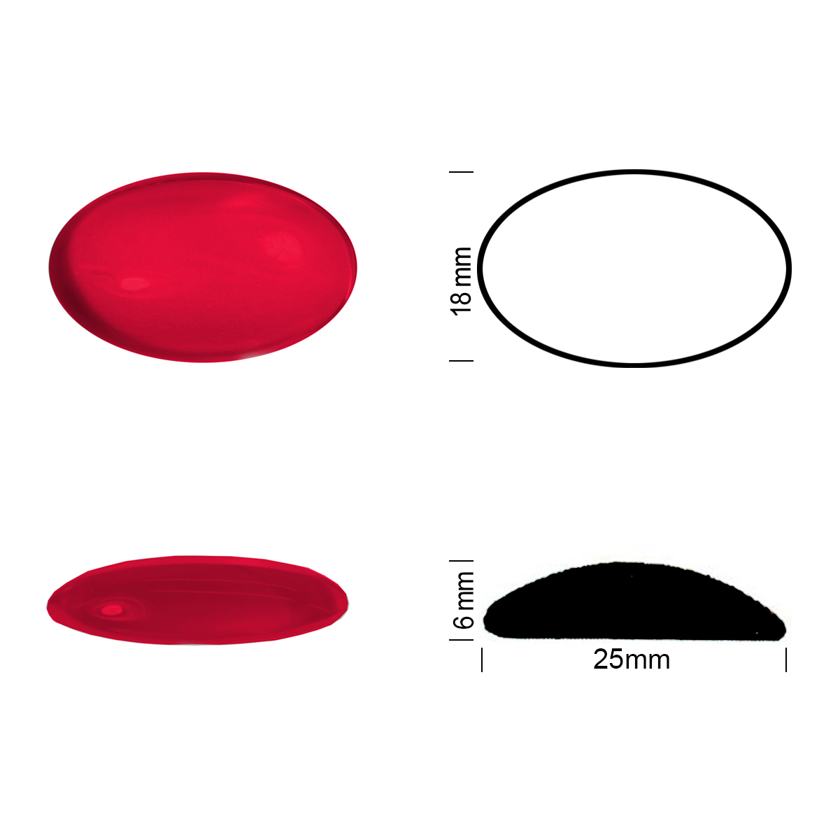 Jewel 25/18 dark red Jewel 25/18 dark red