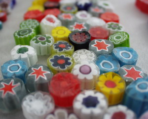 rondelles MILLEFIORI d:10-12mm, 100g rondelles MILLEFIORI d:10-12mm, 100g