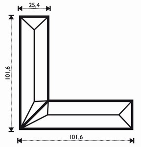 Bevel Corner pair 4 x 4 x 1" Bevel Corner pair 4 x 4 x 1"