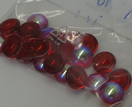 Glass jewel 10mm dark red iri Glass jewel 10mm dark red iri