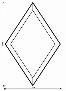 Bevel Rhombus 6 x 9" Bevel Rhombus 6 x 9"