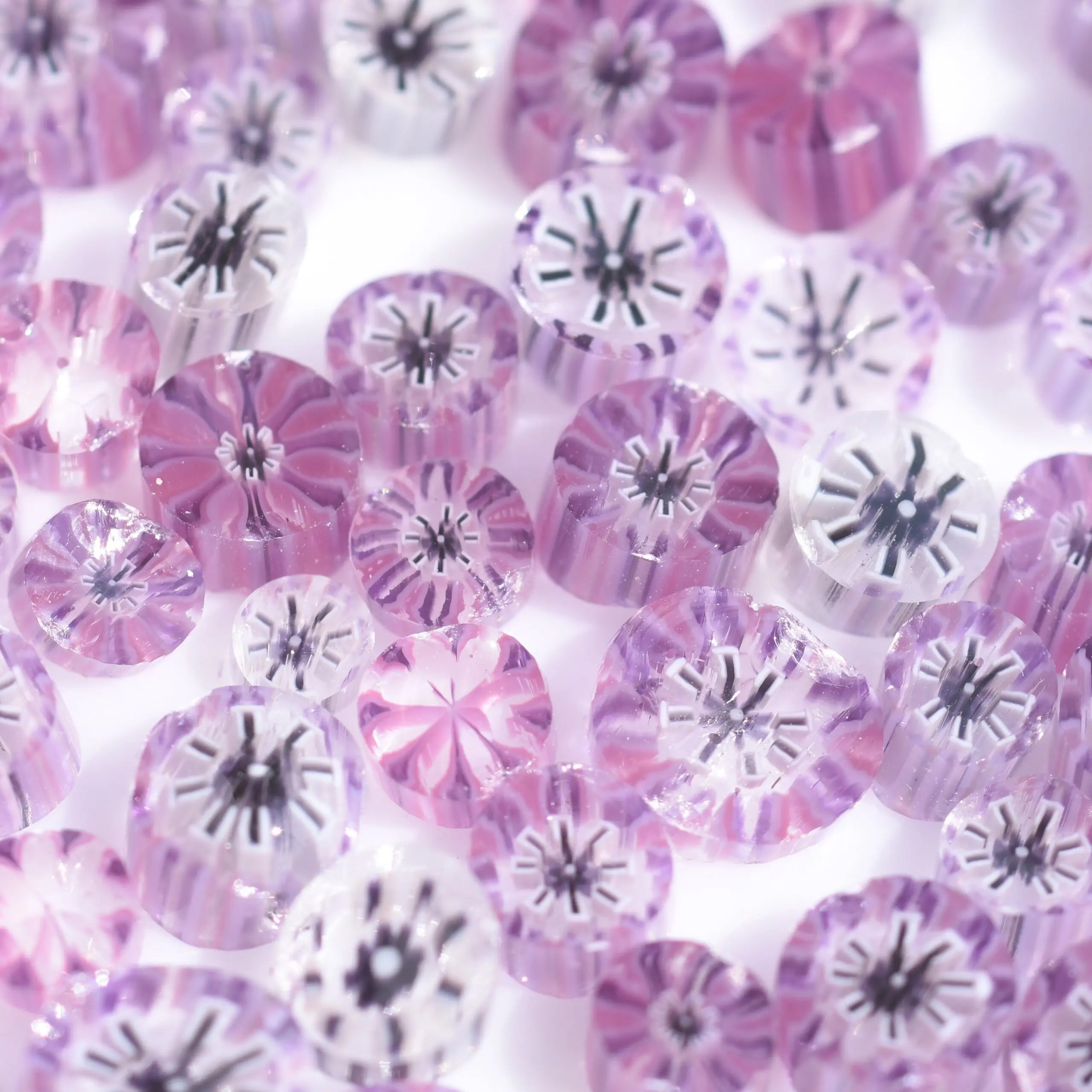 TGE Murrine COE90 Flowers - Sugar Plum TGE Murrine COE90 Flowers - Sugar Plum