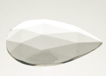 Teardrop Faceted 40/24 clear