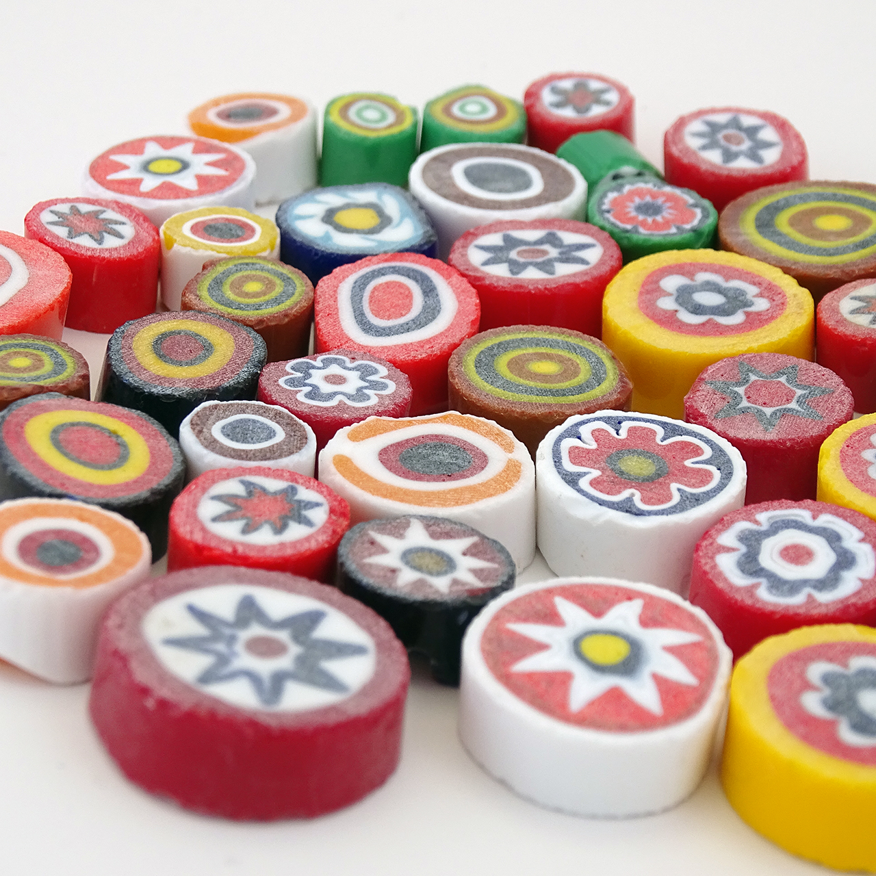 rondelles MILLEFIORI d:10-12mm, 100g rondelles MILLEFIORI d:10-12mm, 100g