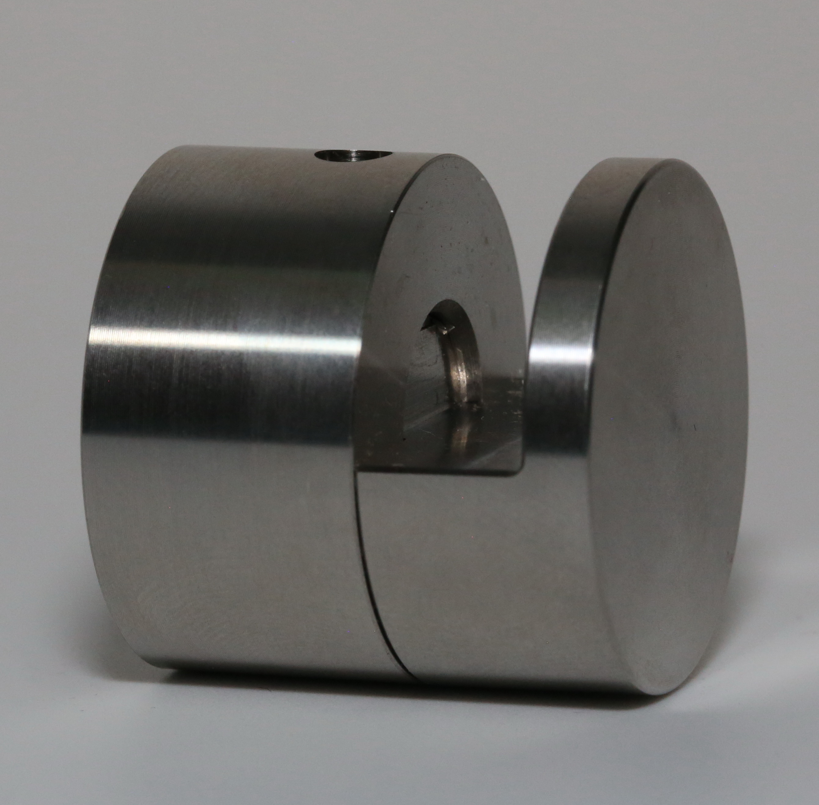 Stainless steel distance holder with clamp for 8mm glass