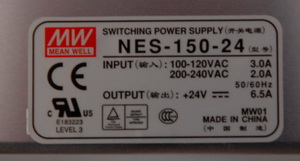 Transformateur LED150W/24V DC, IP 20 Transformateur LED150W/24V DC, IP 20